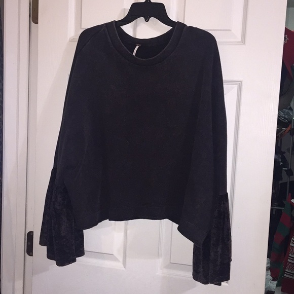 Free people velvet bell sleeve - Picture 3 of 8